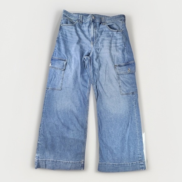 American Eagle Outfitters Denim - american eagle dreamy drape baggy wide leg super high rise 18